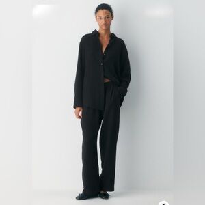 Aritzia Wilfred Free Sail Shirt in Black Size Small